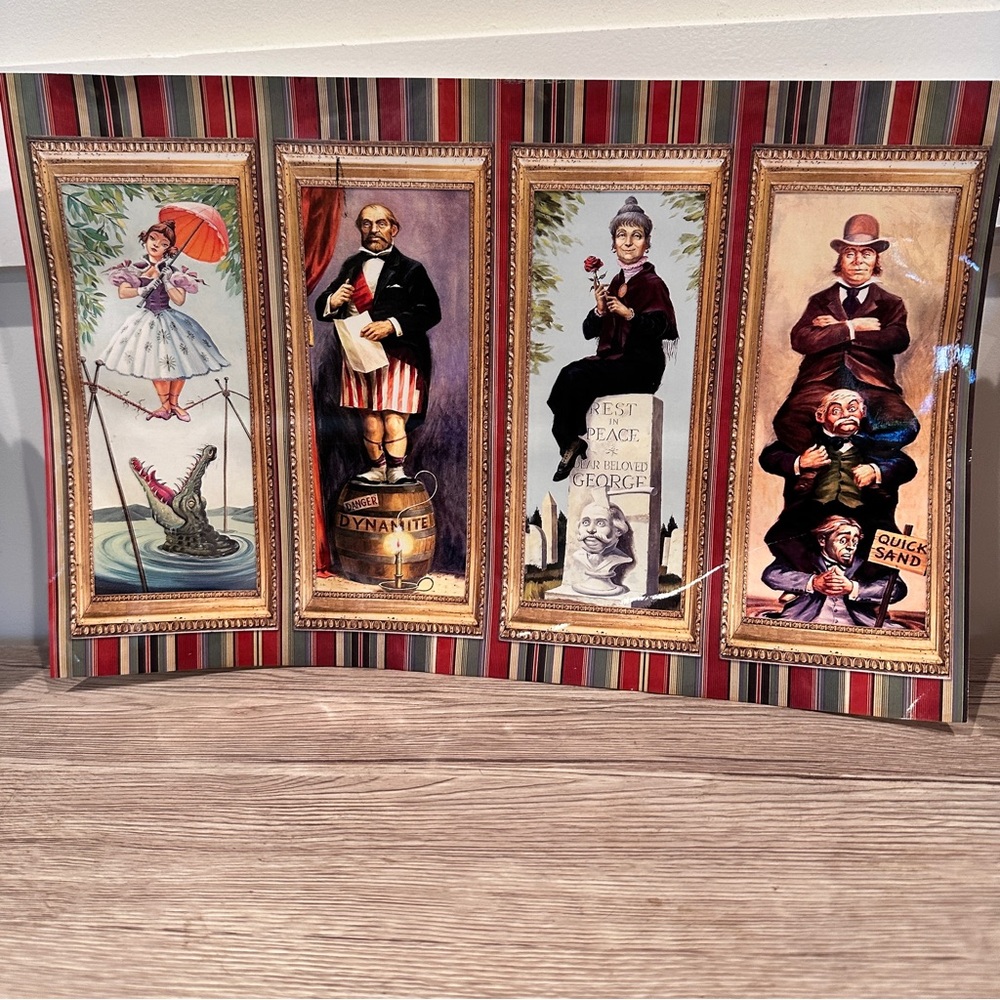 Disney Haunted Mansion Character Portraits with Stripes